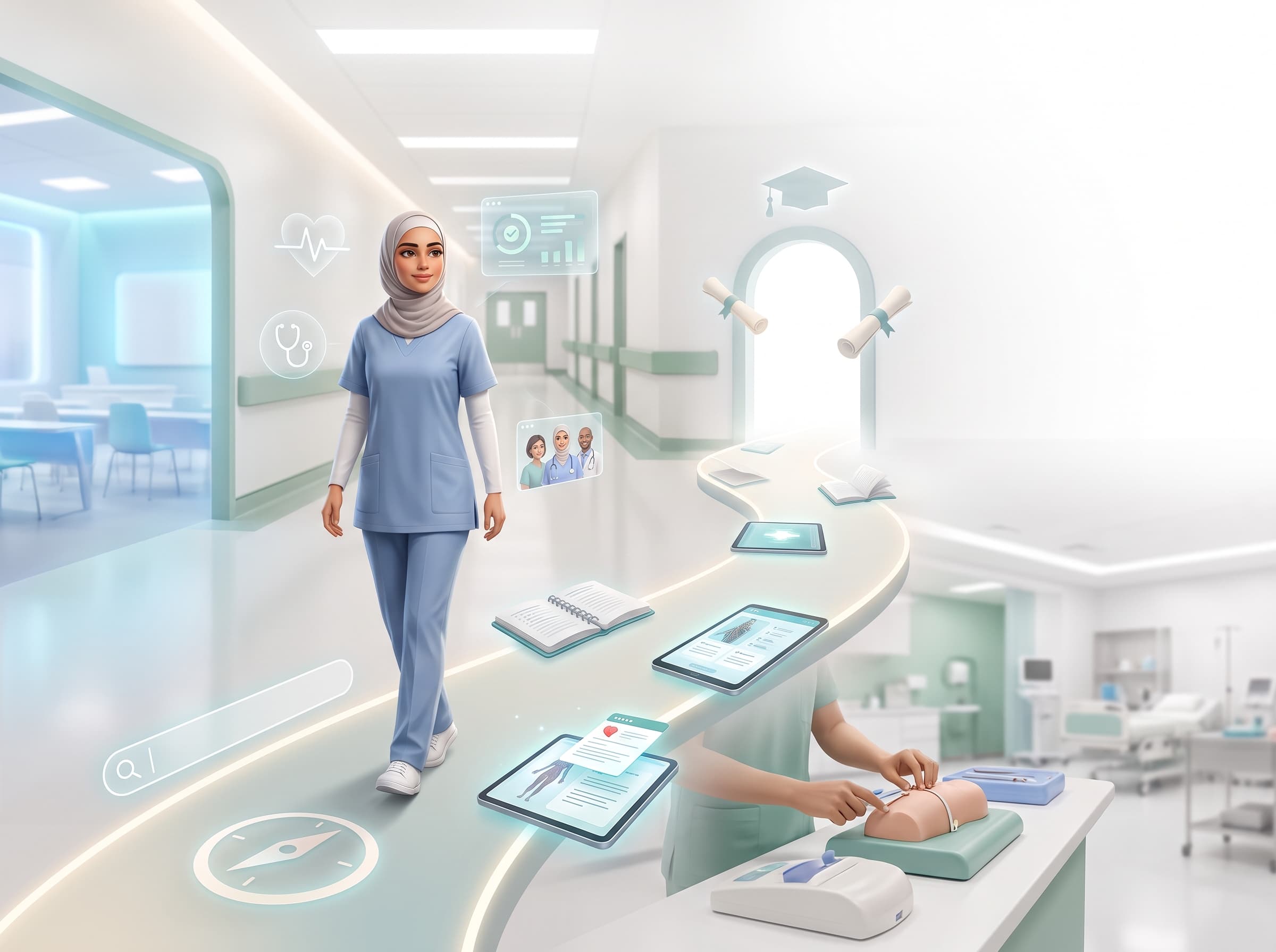 رحلة طالبة في Pflegeausbildung من البداية حتى التخرج